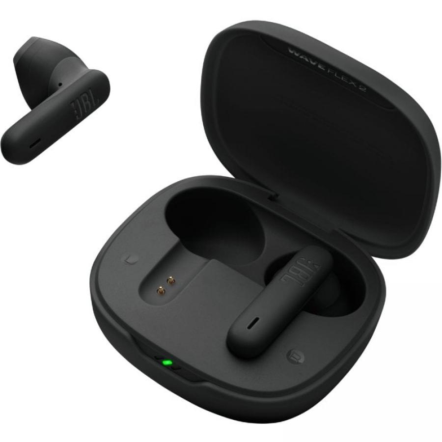Auriculares Bluetooth JBL Wave Flex con estuche de carga/ Autonomía 10h/ Negros