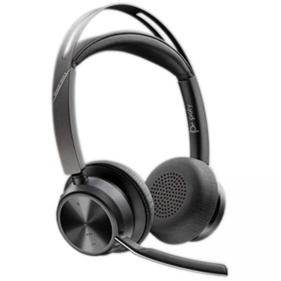 Auriculares Inalámbricos PolyVoyager Focus 2 USB-C-C + Adaptador USB-C/A/ con Micrófono/ Bluetooth/ Negros