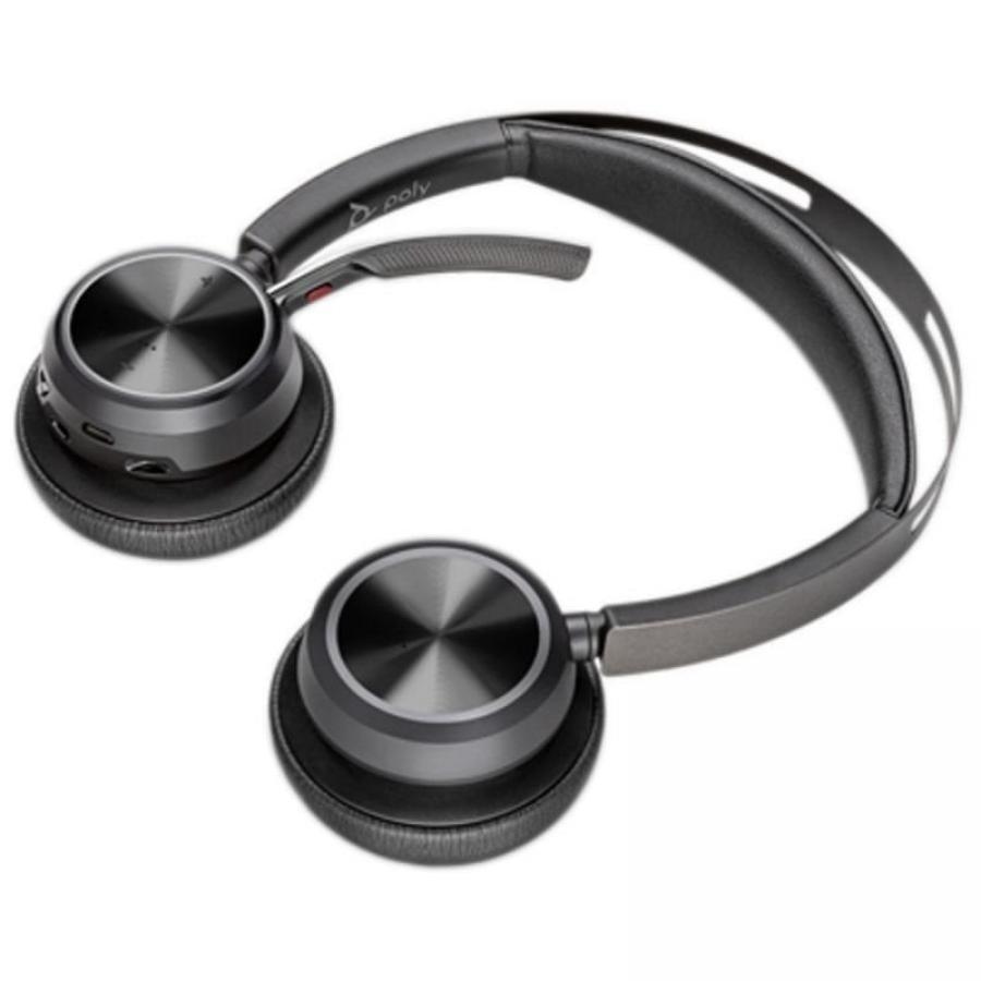 Auriculares Inalámbricos PolyVoyager Focus 2 USB-C-C + Adaptador USB-C/A/ con Micrófono/ Bluetooth/ Negros