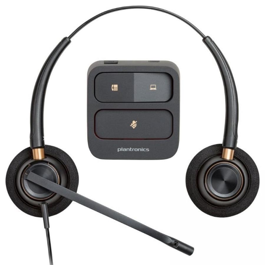 Auriculares Poly EncorePro 520/ con Micrófono/ QD/ Negros
