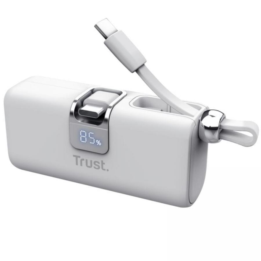 Powerbank 5000mAh Trust Pacto 26105/ 18W/ Blanca