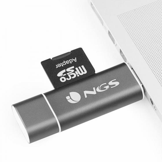 Lector de Tarjetas Externo NGS ALLYREADER USB 2.0 USB Tipo-C  Micro USB
