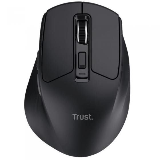 Ratón Inalámbrico Trust Niven Confort 26021/ Batería recargable/ Hasta 3200 DPI/ Negro