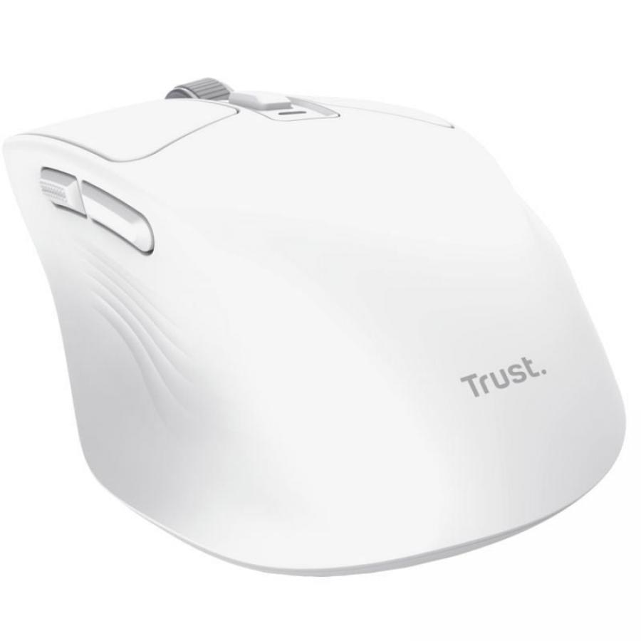 Ratón Inalámbrico Trust Niven Confort 26022/ Batería recargable/ Hasta 3200 DPI/ Blanco
