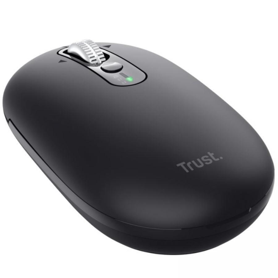 Ratón Inalámbrico Trust Seron 26018/ Batería recargable/ Hasta 3200 DPI/ Negro