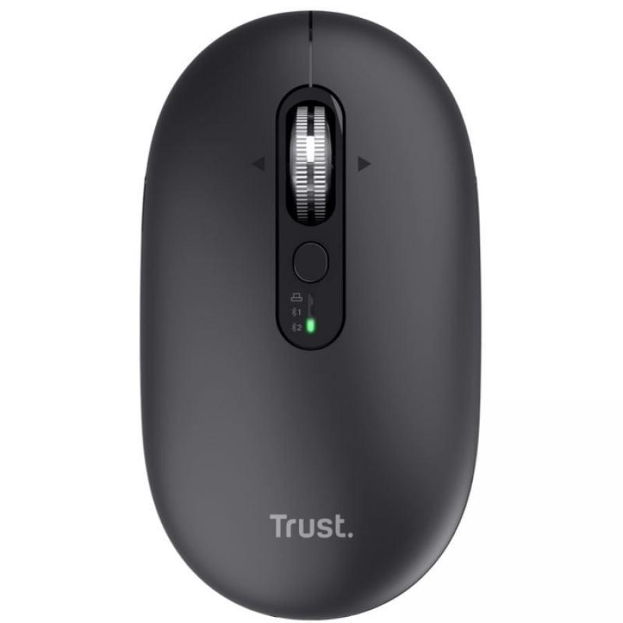 Ratón Inalámbrico Trust Seron 26018/ Batería recargable/ Hasta 3200 DPI/ Negro