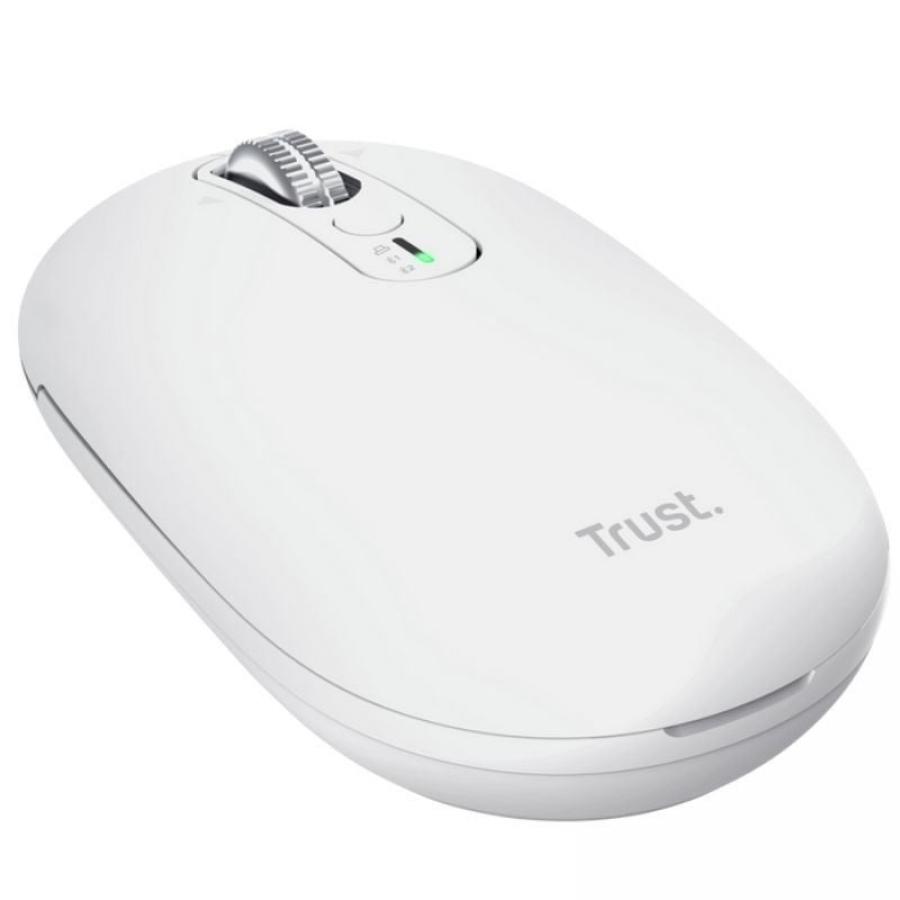 Ratón Inalámbrico Trust Seron 26019/ Batería recargable/ Hasta 3200 DPI/ Blanco