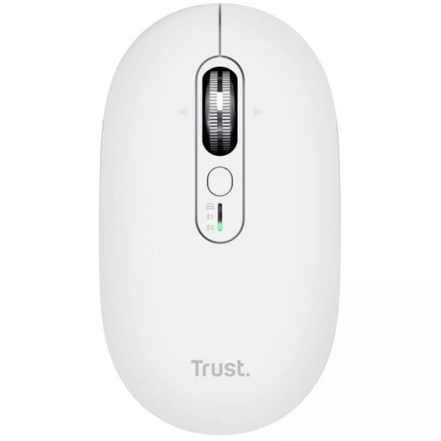 Ratón Inalámbrico Trust Seron 26019/ Batería recargable/ Hasta 3200 DPI/ Blanco
