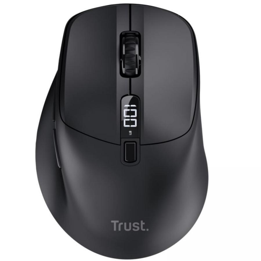 Ratón Ergonómico Inalámbrico Trust Zevo 25991/ Batería recargable/ Hasta 4000 DPI/ Negro