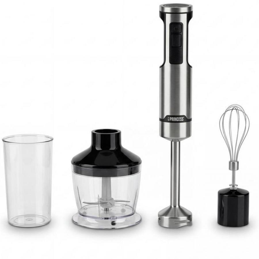 Batidora de mano Princess 221236/ 1500W/ 5 Velocidad/ Capacidad 0.8L/ Incluye Picadora y Batidor