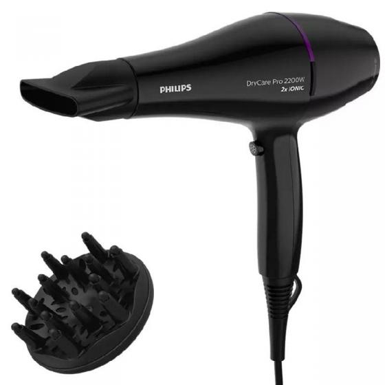 Secador Philips Drycare Pro BHD274/ 2200W/ Negro y Violeta