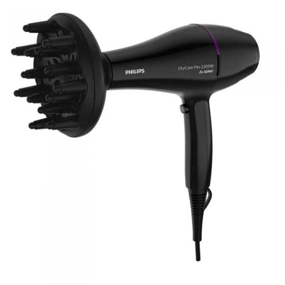 Secador Philips Drycare Pro BHD274/ 2200W/ Negro y Violeta