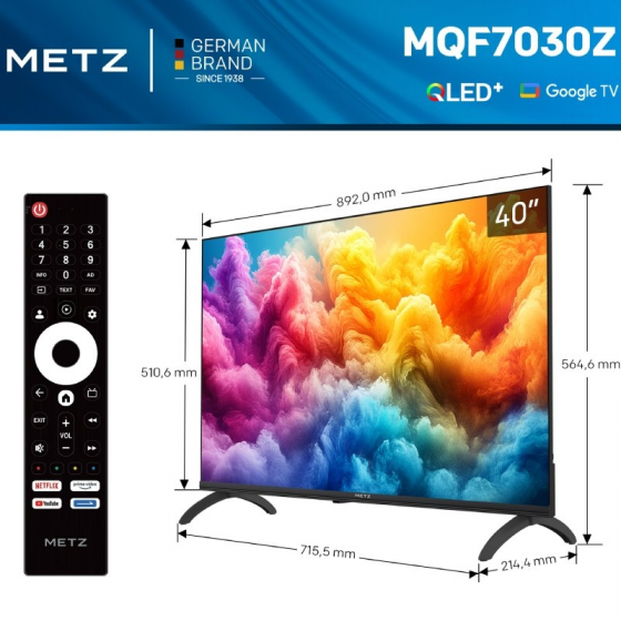 Televisor Metz QLED 40MQF7030Z 40'/ Full HD/ Smart TV/ WiFi