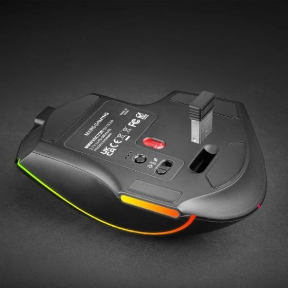 Ratón Inalámbrico Mars Gaming MMW-VECTOR/ Batería Recargable/ Hasta 12000 DPI
