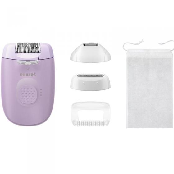 Depiladora Philips Epilator Series 4000 BRE257/ con Batería/ 4 Accesorios