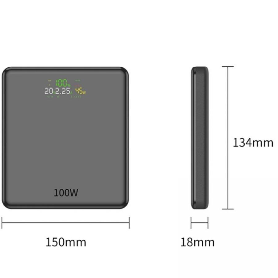 Powerbank 20000mAh Leotec LEPOW100W20G/ 100W/ Gris/ Incluye Cable USB Tipo-C