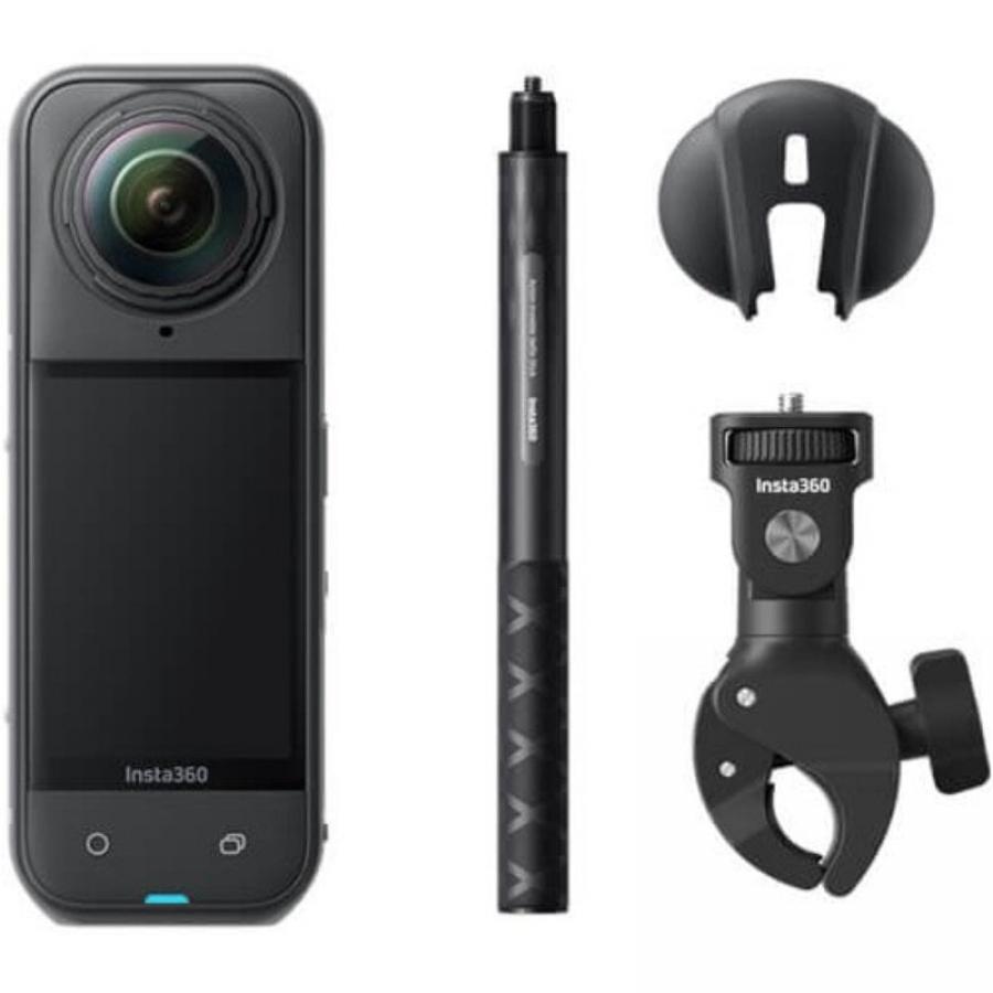 Cámara Digital Deportiva Insta360 X5 Vista múltiple motero Kit/ 8K/ Ángulo de visión 360º/ Negra