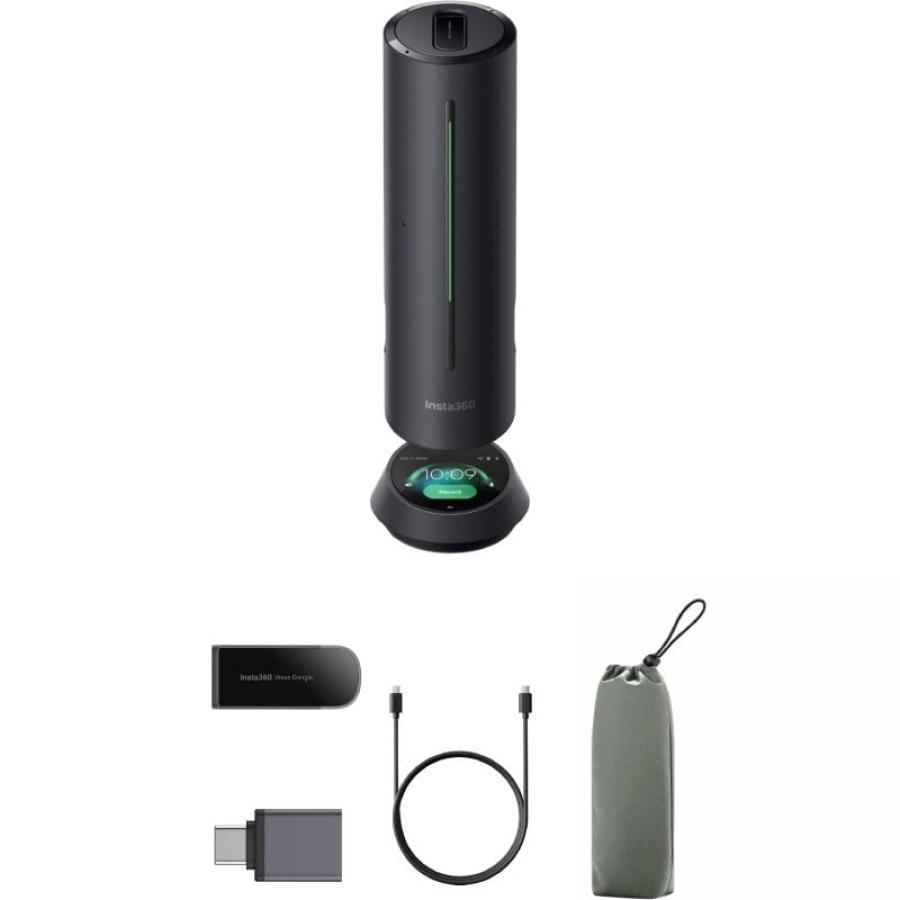Altavoz/Microfono Portátil para Conferencias Insta360 Wave/ USB-Bluetooth/ Negro