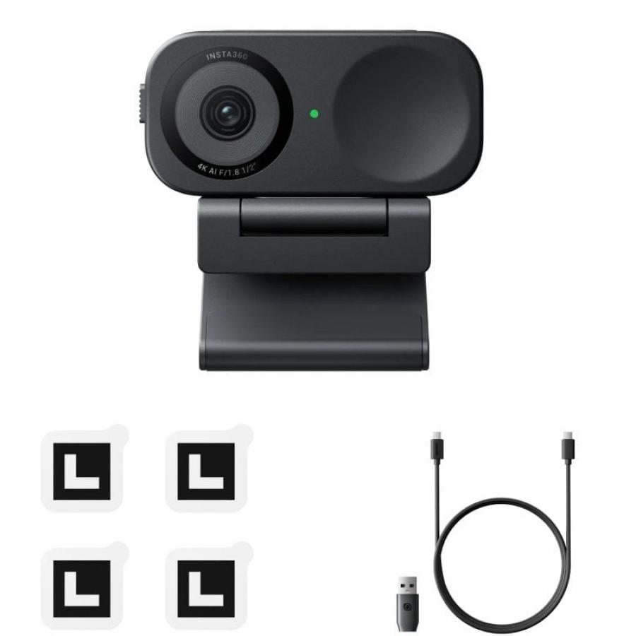 Webcam Insta360 Link 2C/ Seguimiento de IA/ Control por gestos/ 3840 x 2160 4K UHD