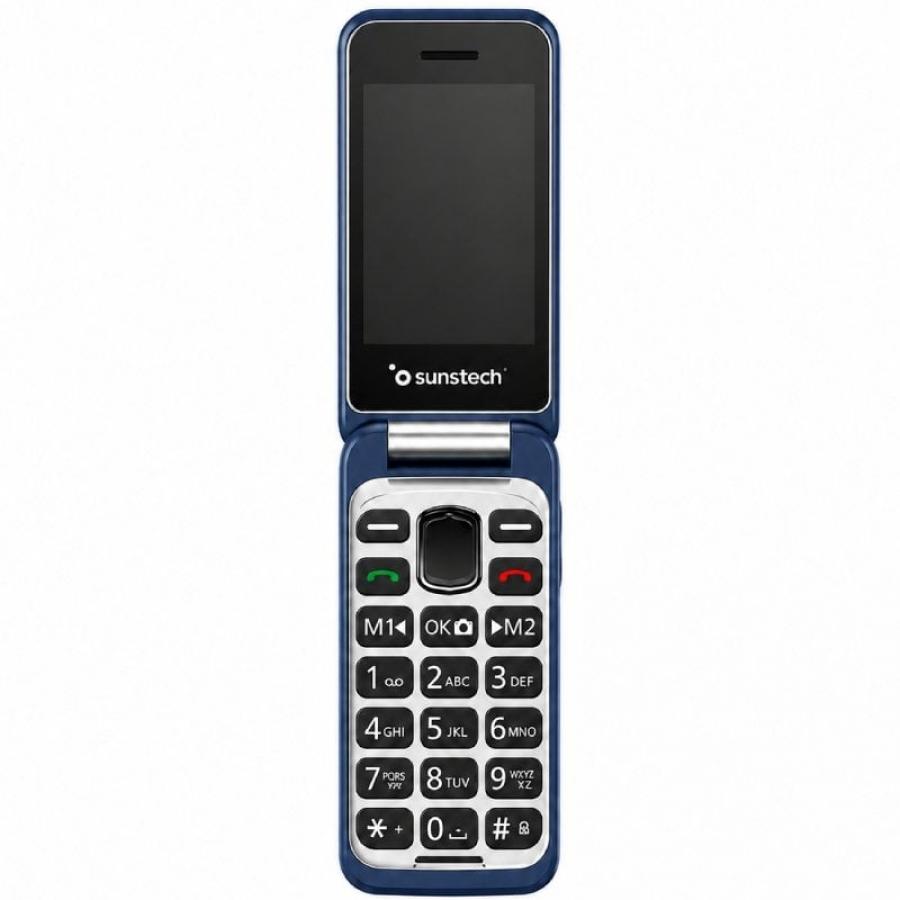 Teléfono Móvil Sunstech CELT26 para Personas Mayores/ Azul