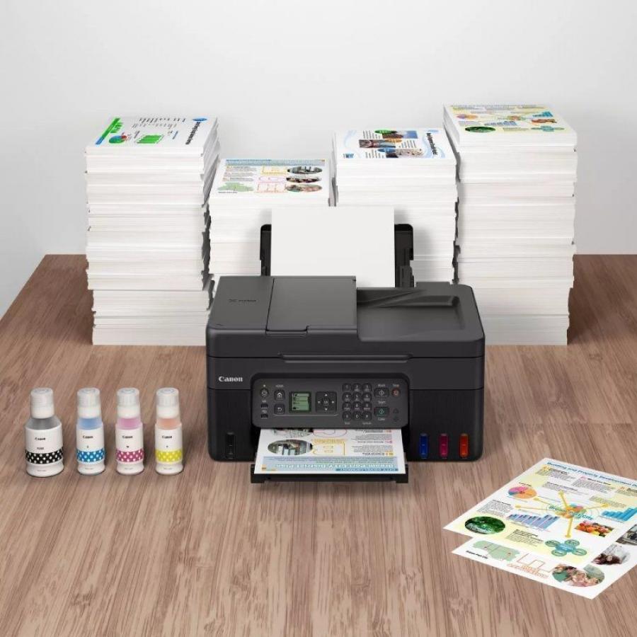 Multifunción Recargable Canon PIXMA G4570 MegaTank/ WiFi/ Fax/ Negra