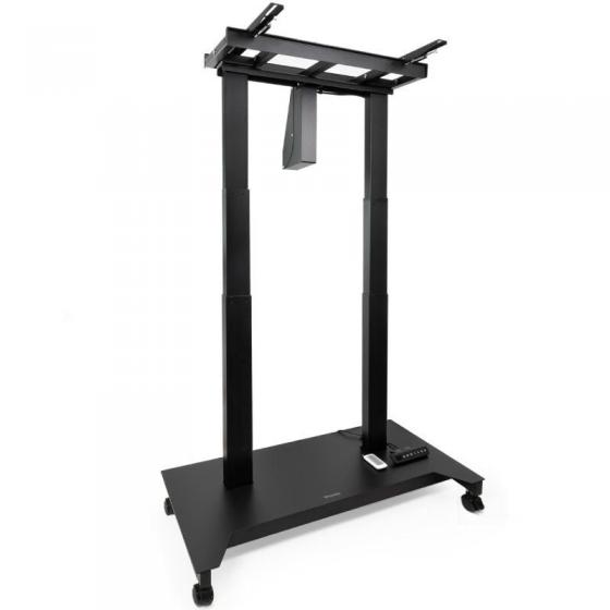 Soporte de Suelo Eléctrico/ Inclinable/ Ajustable con Ruedas TooQ UROS FSM03-B para TV 52-84'/ hasta 100kg