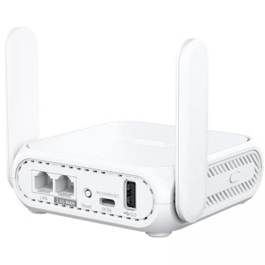 Router de Viaje Inalámbrico 5G Asus RT-BE58 Go/ WiFi 7/ 3600Mbps/ 2.4GHz 5GHz/ 2 Antenas/ WiFi 802.11be/ax/ac/n/a/ - n/b/g