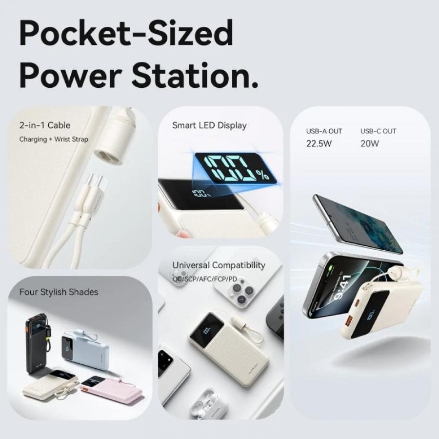 Powerbank 10000mAh Vention XGYB0-39-TY/ 22.5W/ Negro/ Incluye Cable USB Tipo-C