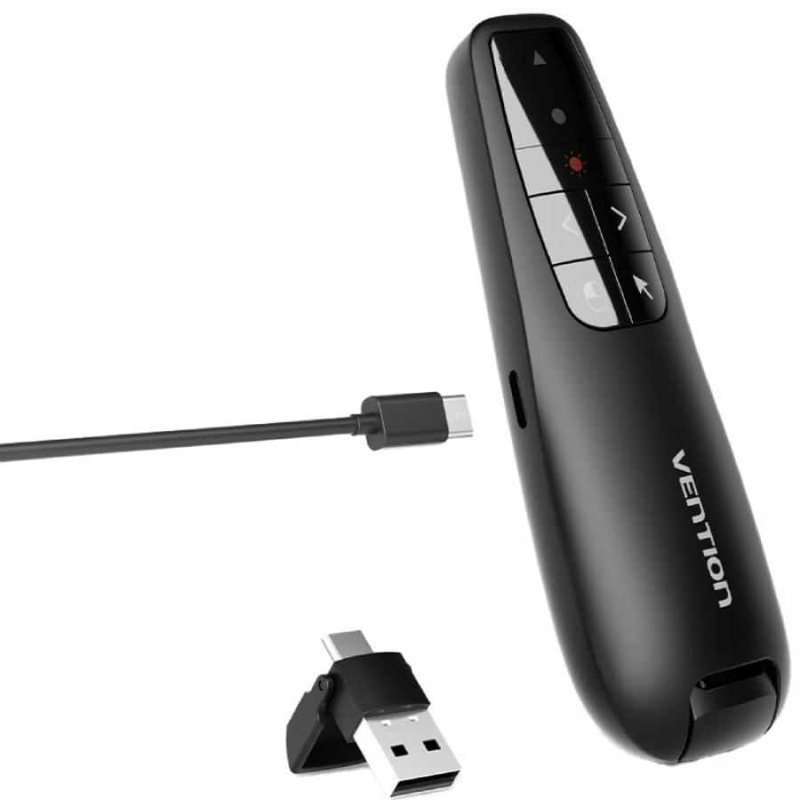 Presentador Inalámbrico Vention KQPB0-GL/ 2.4GHz/ Negro