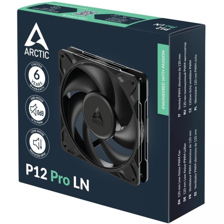 Ventilador Arctic P12 Pro LN/ 12cm/ Negro