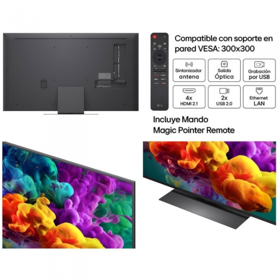Televisor LG QNED evo AI QNED87 Mini LED 55QNED87B6A 55'/ Ultra HD 4K/ Smart TV/ WiFi