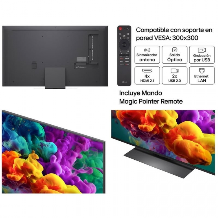Televisor LG QNED evo AI QNED87 Mini LED 55QNED87B6A 55'/ Ultra HD 4K/ Smart TV/ WiFi