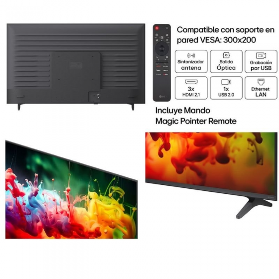 Televisor LG QNED evo AI QNED72 Mini LED 55QNED72B6B 55'/ Ultra HD 4K/ Smart TV/ WiFi