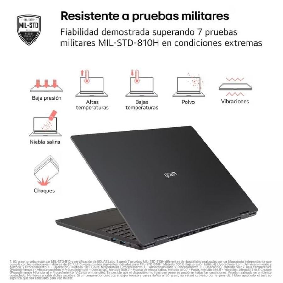 Portátil LG Gram Pro 16Z90TS-G.AU99BN Intel Core Ultra 9-288V/ 32GB/ 1TB SSD/ 16'/ Win11