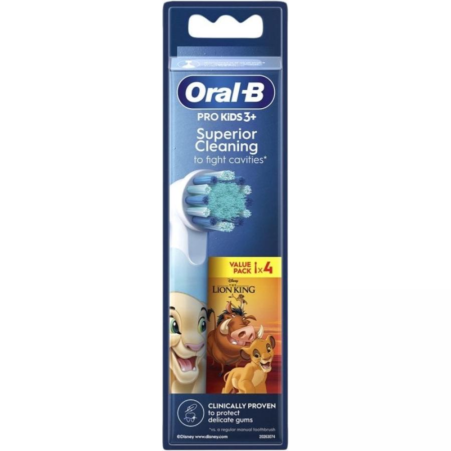 Cabezal de Recambio Braun para cepillo Braun Oral-B Pro Kids 3+ Rey Leon/ Pack 4 uds