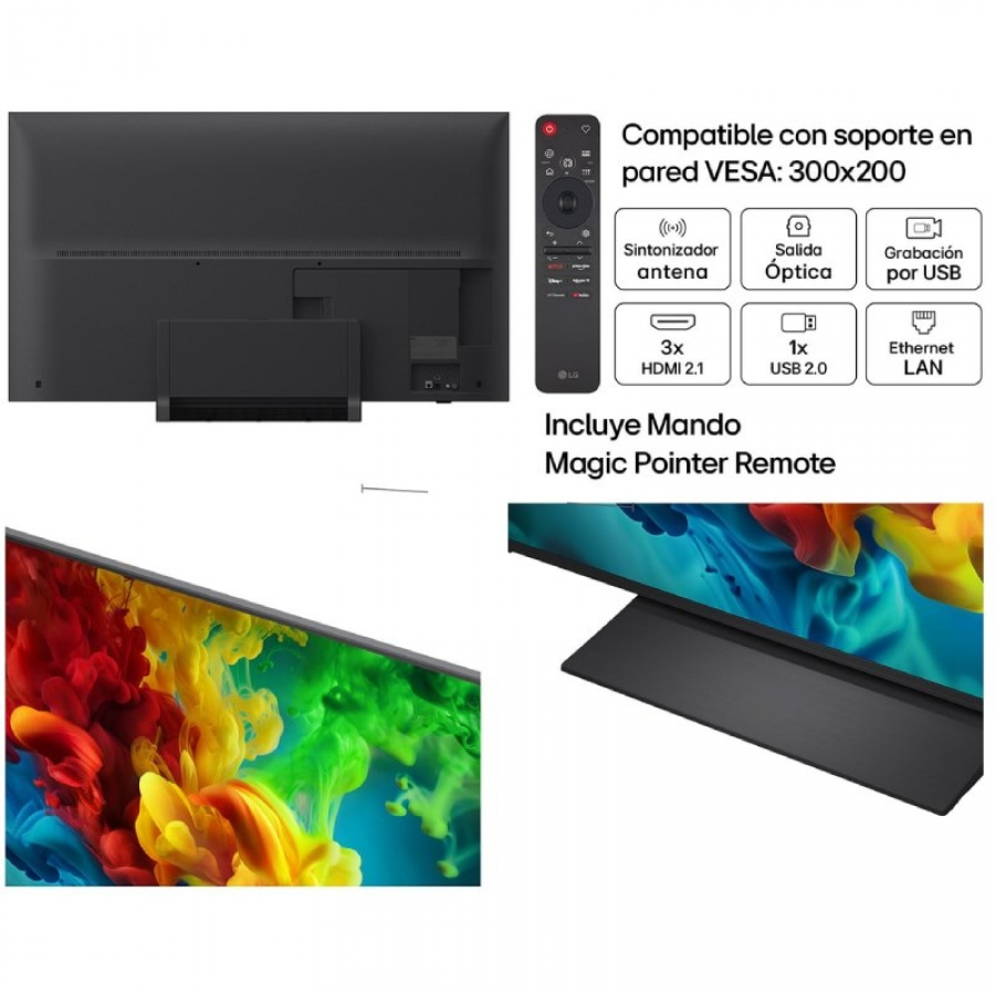 Televisor LG QNED 55QNED83B6A 55'/ Ultra HD 4K/ Smart TV/ WiFi