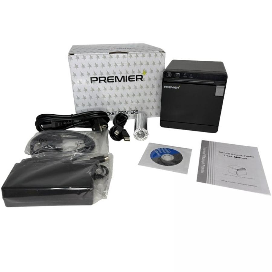 Impresora de Tickets Premier ITP-Front II/ Térmica/ Ancho papel 80mm/ USB-Ethernet/ Negra