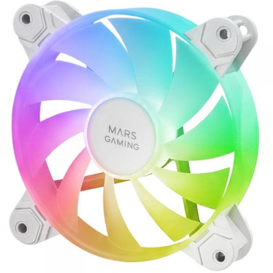 Pack 3 Ventiladores Mars Gaming MF-4A/ 12cm/ ARGB/ Blanco