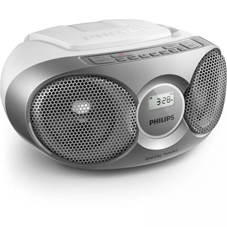 Radio CD Philips AZ215S/ 3W RMS/ con Cable/ Plata