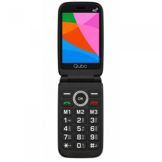 Teléfono Móvil Qubo X-D340CB 4G para Personas Mayores/ Negro