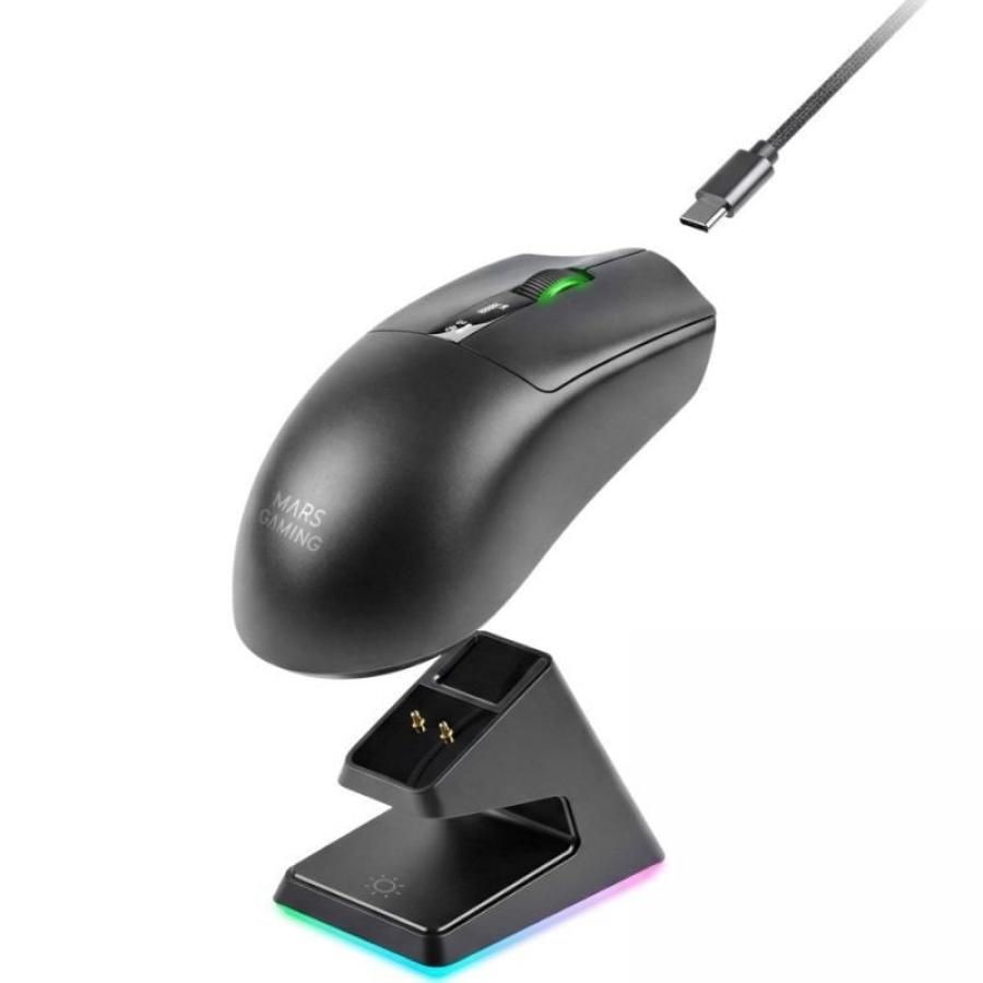 Ratón Gaming Mars Gaming MMW-Elite/ Batería Recargable/ Hasta 20000 DPI