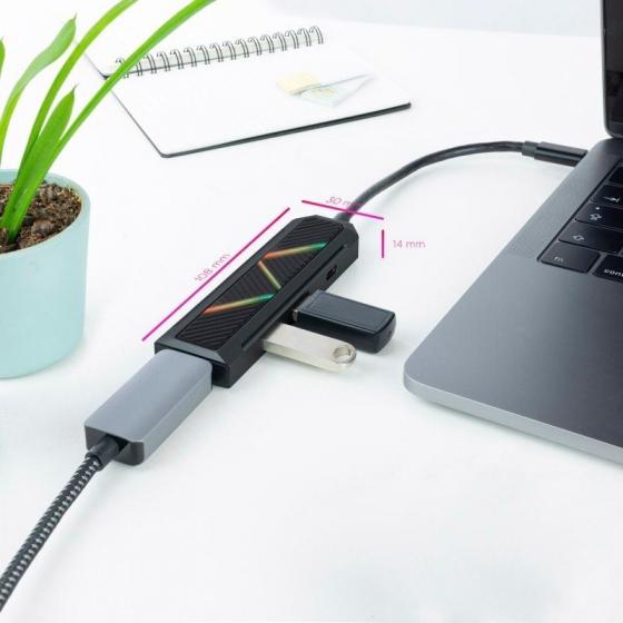 Docking USB Tipo-C Nanocable 10.16.0401/ 2xUSB/ 1xUSB Tipo-C PD/ 1xHDMI 4K