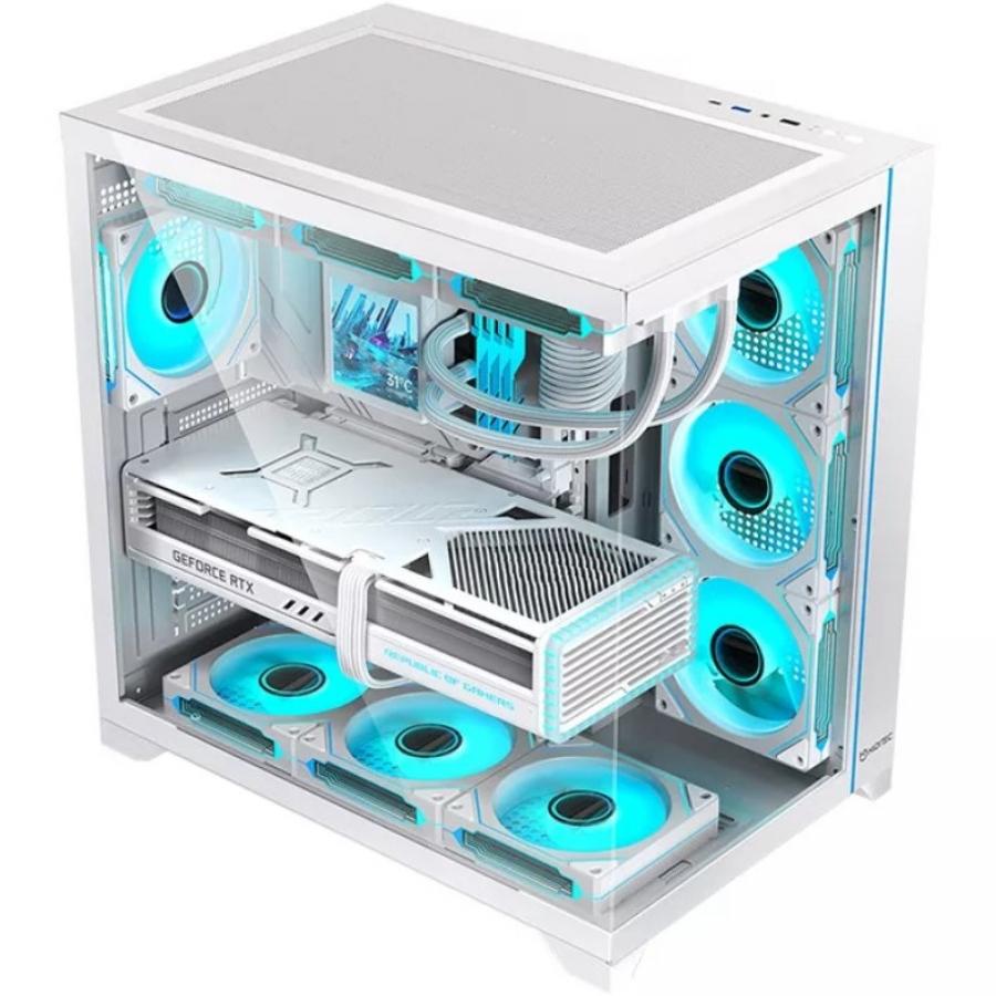 Caja Gaming Semitorre Hiditec H3 Pro// Blanca