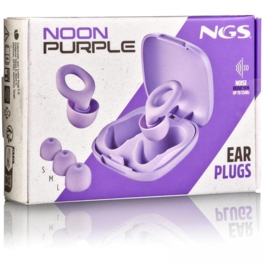 Tapones de oído NGS Noon/ S-M-L/ Púrpura