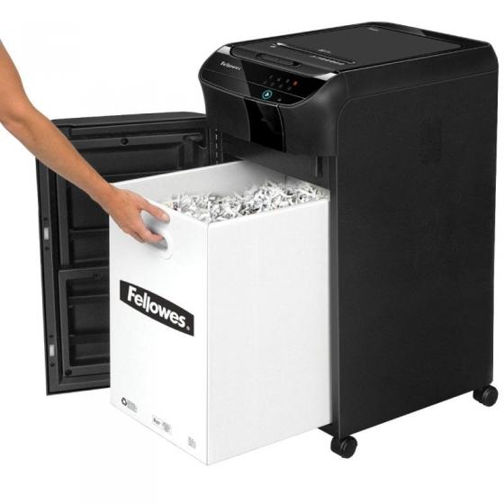 Destructora Fellowes AutoMax 450C/ Corte en Partículas de 4 x 38mm/ Negra