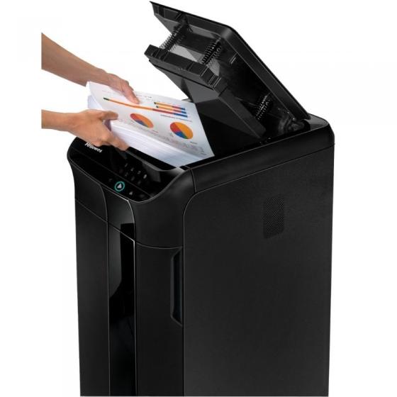 Destructora Fellowes AutoMax 450C/ Corte en Partículas de 4 x 38mm/ Negra
