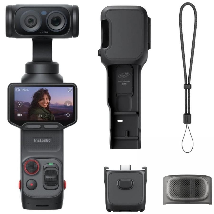 Cámara Digital Deportiva Insta360 Luna Pro/ 8K/ Ángulo de visión 360º/ Negra