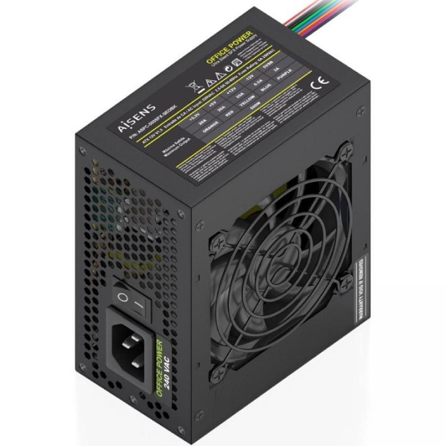 Fuente de Alimentación SFX Aisens ASPC-500SFX-SEOBK/ 500W/ Ventilador 8cm