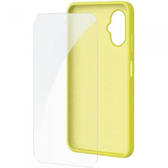 Funda Silicona + Protector de Pantalla de Cristal Templado SPC Wuum One Protection Pack 4354Y/ Compatible con SPC Wuum One/ Amar