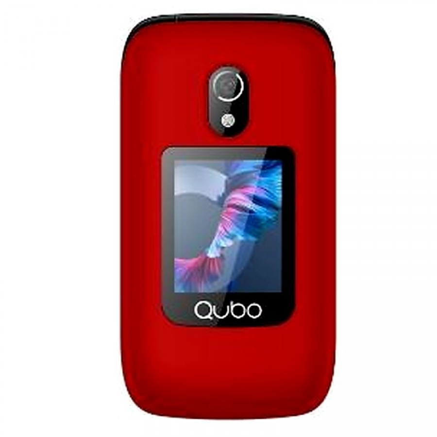 Teléfono Móvil Qubo P-221RD 4G para Personas Mayores/ Rojo